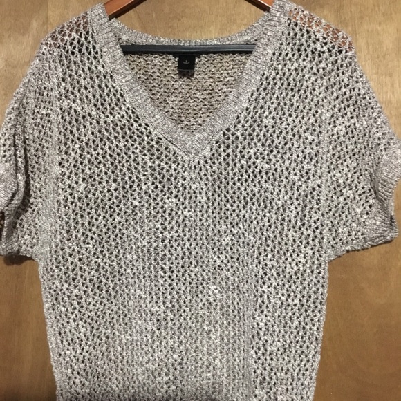 Ann Taylor Tops - Open work Short-Sleeve V-Neck